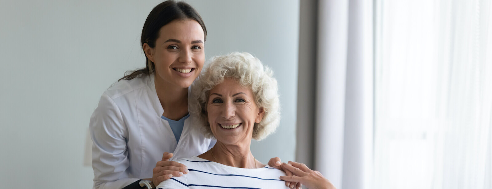 Home care worker with patient.