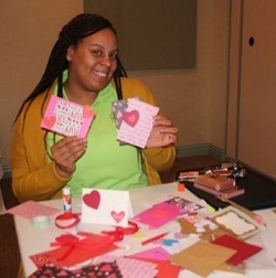 staffs making valentine cards