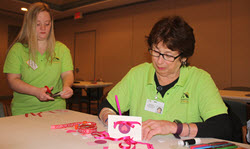 staffs making valentine cards
